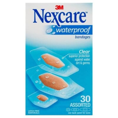 Nexcare 3M Waterproof Strips Assorted Sizes X 30