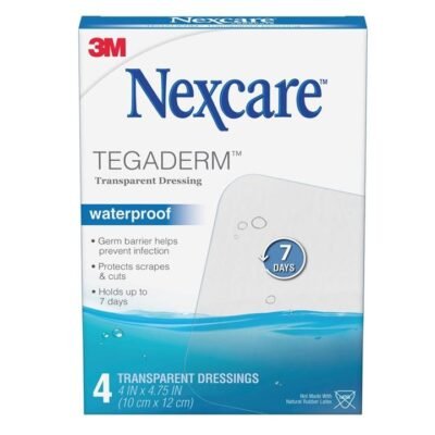 Nexcare Tegaderm Waterproof Transparent Dressing (10cm X 12cm) X 4