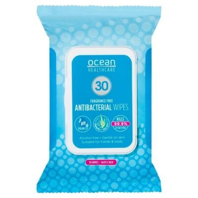 Ocean Healthcare Antibacterial Wipes X 30 Med One Ocean Healthcare Antibacterial Wipes X 30
