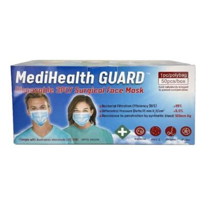 MediHealth Guard Disposable 3ply Level 3 Surgical Face Mask (Individually Wrapped) X 50