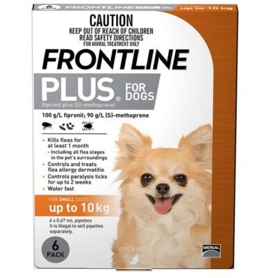 Frontline Plus For Small Dogs (Under 10kg) – 6 Pack Med One Frontline Plus For Small Dogs (Under 10kg) - 6 Pack