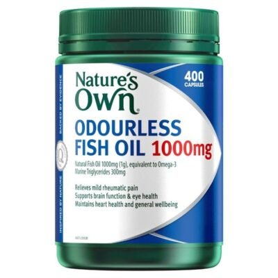 Nature’s Own Omega 3 Odourless Fish Oil 1000mg Caps X 400 Med One Nature's Own Omega 3 Odourless Fish Oil 1000mg Caps X 400