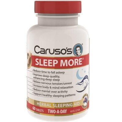 Caruso’s Sleep More Two A Day Tab X 60 Med One Caruso's Sleep More Two A Day Tab X 60