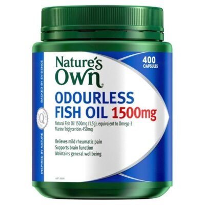 Nature’s Own High Strength Odourless Fish Oil 1500mg Cap X 400 Med One Nature's Own High Strength Odourless Fish Oil 1500mg Cap X 400
