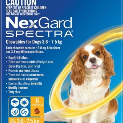 NexGard Spectra Chewables For Small Dogs (3.6 to 7.5kg) X 6 Med One NexGard Spectra Chewables For Small Dogs (3.6 to 7.5kg) X 6