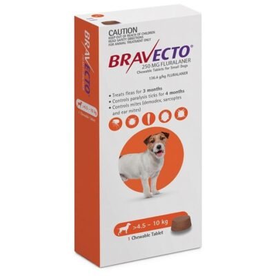 Bravecto 3 Month Protection Chew for Small Dogs (4.5 – 10kg) X 1 – Orange Med One Bravecto 3 Month Protection Chew for Small Dogs (4.5 - 10kg) X 1 - Orange