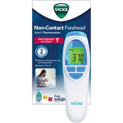 Vicks Non-Contact Forehead 3-in-1 Thermometer Med One Vicks Non-Contact Forehead 3-in-1 Thermometer
