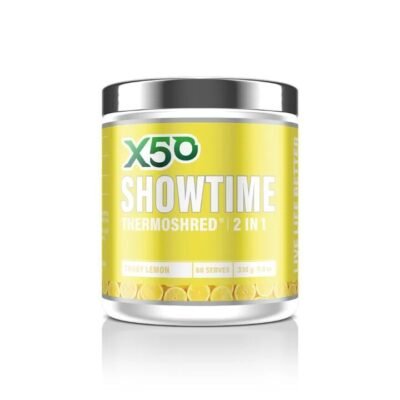 X50 Showtime Thermoshred – Tangy Lemon 330g Med One X50 Showtime Thermoshred - Tangy Lemon 330g