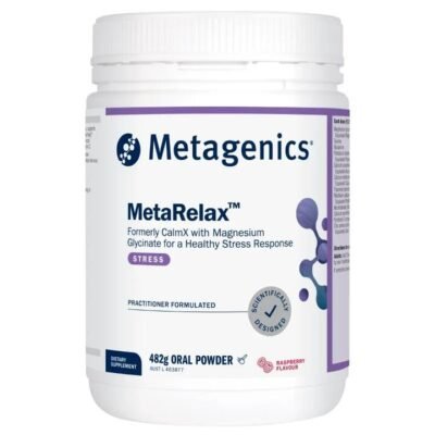 Metagenics MetaRelax Raspberry Powder 482g Med One Metagenics MetaRelax Raspberry Powder 482g