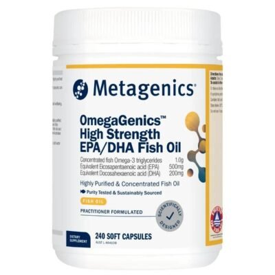 Metagenics OmegaGenics High Strength EPA/DHA Fish Oil Cap X 240 Med One Metagenics OmegaGenics High Strength EPA/DHA Fish Oil Cap X 240