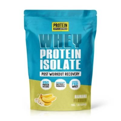 Protein Supplies Australia Whey Protein Isolate – Banana 1kg Med One Protein Supplies Australia Whey Protein Isolate - Banana 1kg